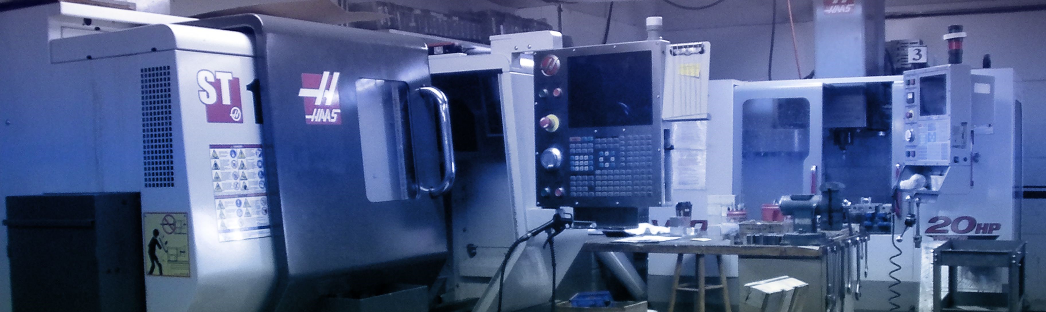 Haas mills and lathes on the ZPM production floor.